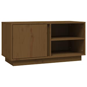 TV skříňka medově hnědá 80x35x40,5 cm masivní borové dřevo - obrázek 2