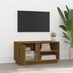 TV skříňka medově hnědá 80x35x40,5 cm masivní borové dřevo - obrázek 3