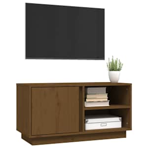 TV skříňka medově hnědá 80x35x40,5 cm masivní borové dřevo - obrázek 4