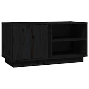 vidaXL telerikapp, must, 80 x 35 x 40,5 cm, m&auml;nnipuit