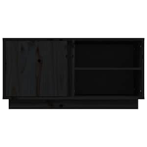 TV skříňka černá 80x35x40,5 cm masivní borové dřevo - obrázek 6