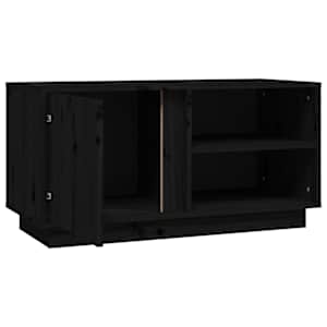 TV skříňka černá 80x35x40,5 cm masivní borové dřevo - obrázek 7