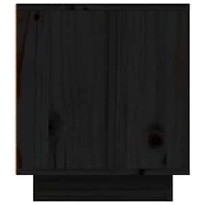 TV skříňka černá 80x35x40,5 cm masivní borové dřevo - obrázek 8