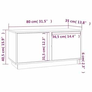 TV skříňka 80 x 35 x 40,5 cm masivní borové dřevo - obrázek 10
