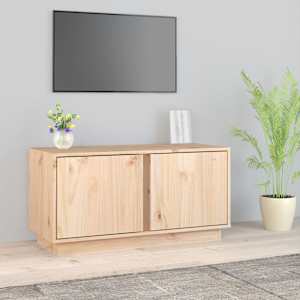 TV skříňka 80 x 35 x 40,5 cm masivní borové dřevo - obrázek 1