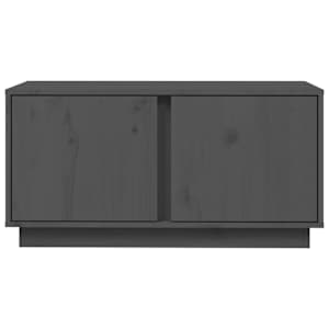 TV skříňka šedá 80 x 35 x 40,5 cm masivní borové dřevo - obrázek 6