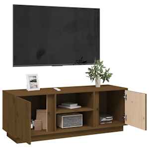 TV skříňka medově hnědá 110x35x40,5 cm masivní borové dřevo - obrázek 5