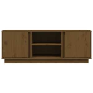 TV skříňka medově hnědá 110x35x40,5 cm masivní borové dřevo - obrázek 6