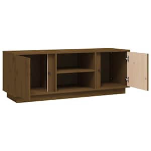 TV skříňka medově hnědá 110x35x40,5 cm masivní borové dřevo - obrázek 7