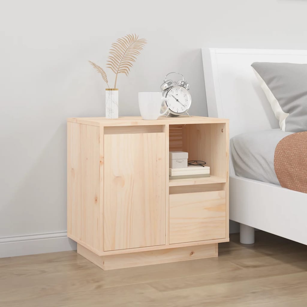 vidaXL Nachtkastjes 2 st 50x34x50 cm massief grenenhout afbeelding