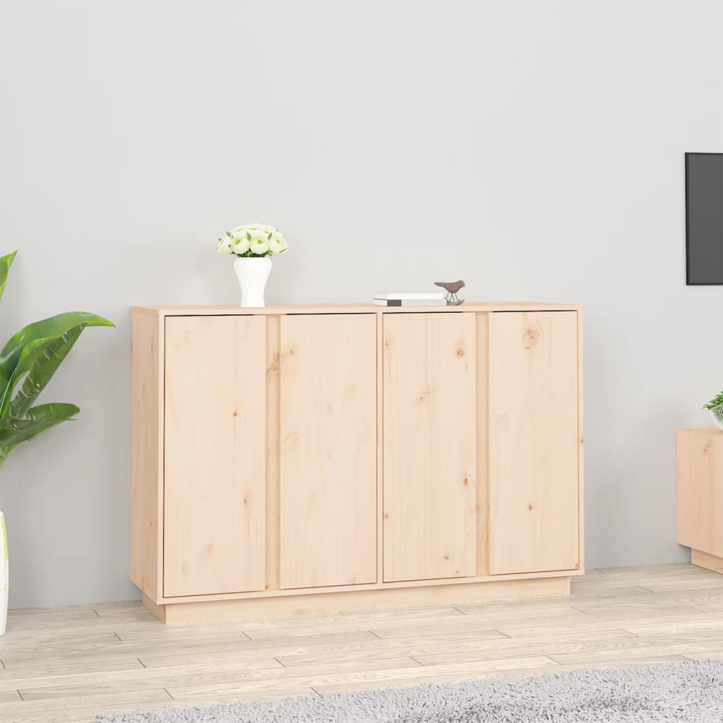 vidaXL Sideboard 120x35x80 cm Massivholz Kiefer