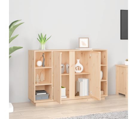 vidaXL Aparador de madera maciza de pino 120x35x80 cm