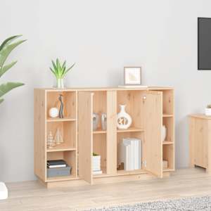 vidaXL Aparador de madera maciza de pino 120x35x80 cm