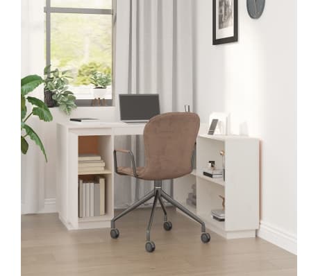 vidaXL Stol&iacute;k biely 110x50x75 cm mas&iacute;vne borovicov&eacute; drevo