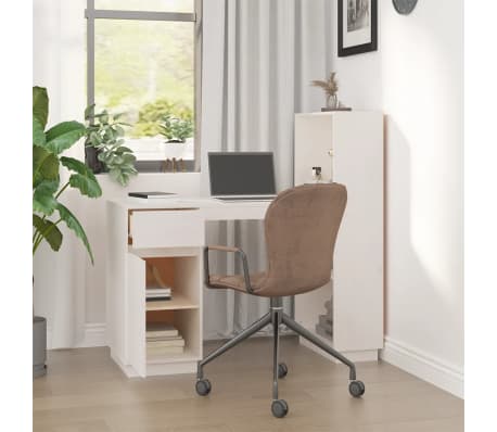 vidaXL Bureau 110x53x117 cm massief grenenhout wit