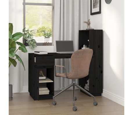 vidaXL kirjutuslaud, must, 110 x 53 x 117 cm, m&auml;nnipuit