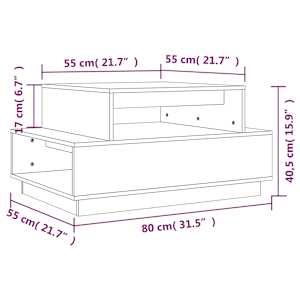 Konferenční stolek 80x55x40,5 cm masivní borové dřevo - obrázek 8