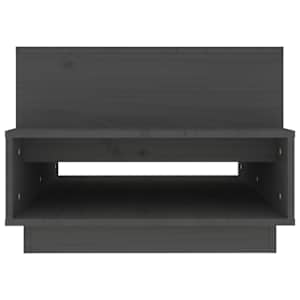 Konferenční stolek šedý 80x55x40,5 cm masivní borové dřevo - obrázek 6