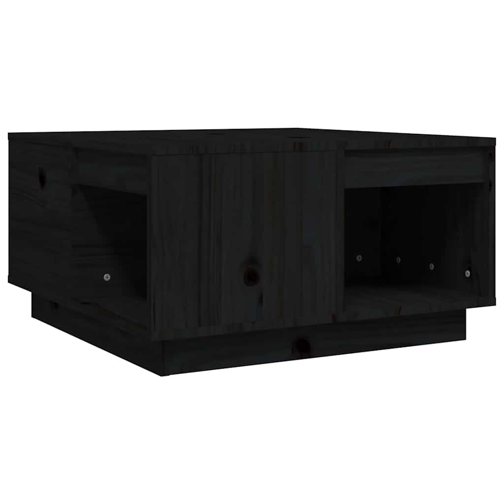 E-shop vidaXL Konferenčný stolík čierny 60x61x32,5 cm borovicový masív