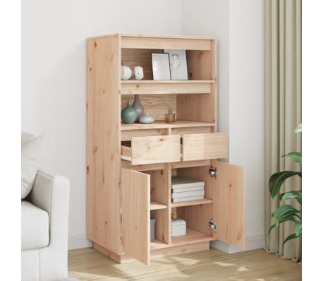 vidaXL Komoda, 60x40x116,5cm, pu&scaron;ies medienos masyvas