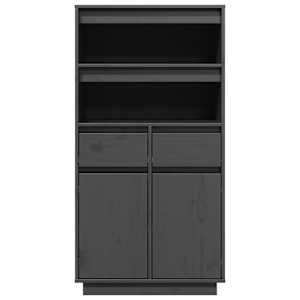 Skříň highboard šedá 60 x 40 x 116,5 cm masivní borové dřevo - obrázek 5