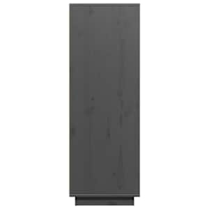 Skříň highboard šedá 60 x 40 x 116,5 cm masivní borové dřevo - obrázek 6