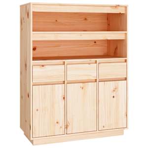 Skříň highboard 89x40x116,5 cm masivní borové dřevo - obrázek 2
