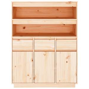 Skříň highboard 89x40x116,5 cm masivní borové dřevo - obrázek 3