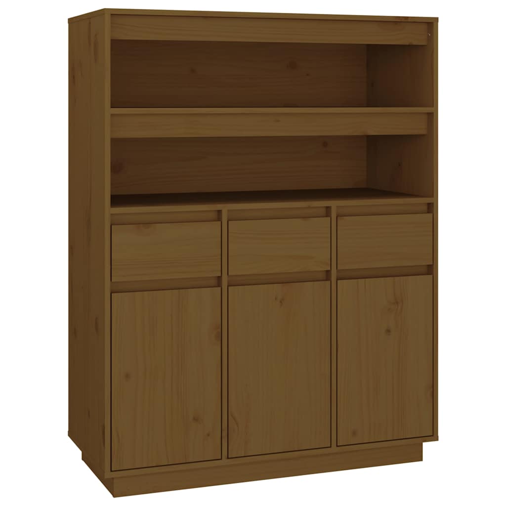 vidaXL Skříň highboard medově hnědá 89x40x116,5 cm masivní borovice