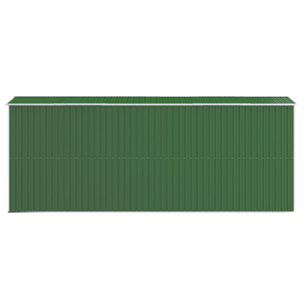 Zöld horganyzott acél kerti fészer 192x523x223 cm 