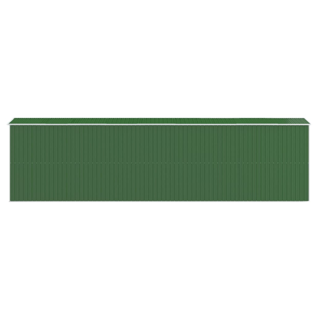 Zöld horganyzott acél kerti fészer 192x772x223 cm 