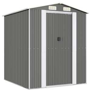vidaXL aiakuur, helehall, 192x191x223 cm, tsingitud teras