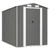 vidaXL aiakuur, helehall, 192x274x223 cm, tsingitud teras