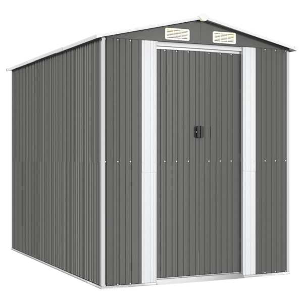 vidaXL aiakuur, helehall, 192x274x223 cm, tsingitud teras