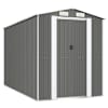 vidaXL aiakuur, helehall, 92x357x223 cm, tsingitud teras