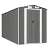 vidaXL aiakuur, helehall, 192x440x223 cm, tsingitud teras