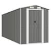 vidaXL aiakuur, helehall, 192 x 523 x 223 cm, tsingitud teras