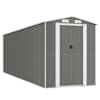 vidaXL aiakuur, helehall, 192 x 606 x 223 cm, tsingitud teras