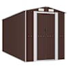 vidaXL aiakuur, tumepruun, 192 x 440 x 223 cm, tsingitud teras