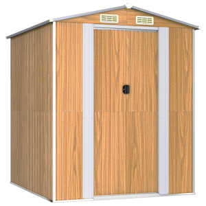 vidaXL aiakuur, helepruun, 192x191x223 cm, tsingitud teras