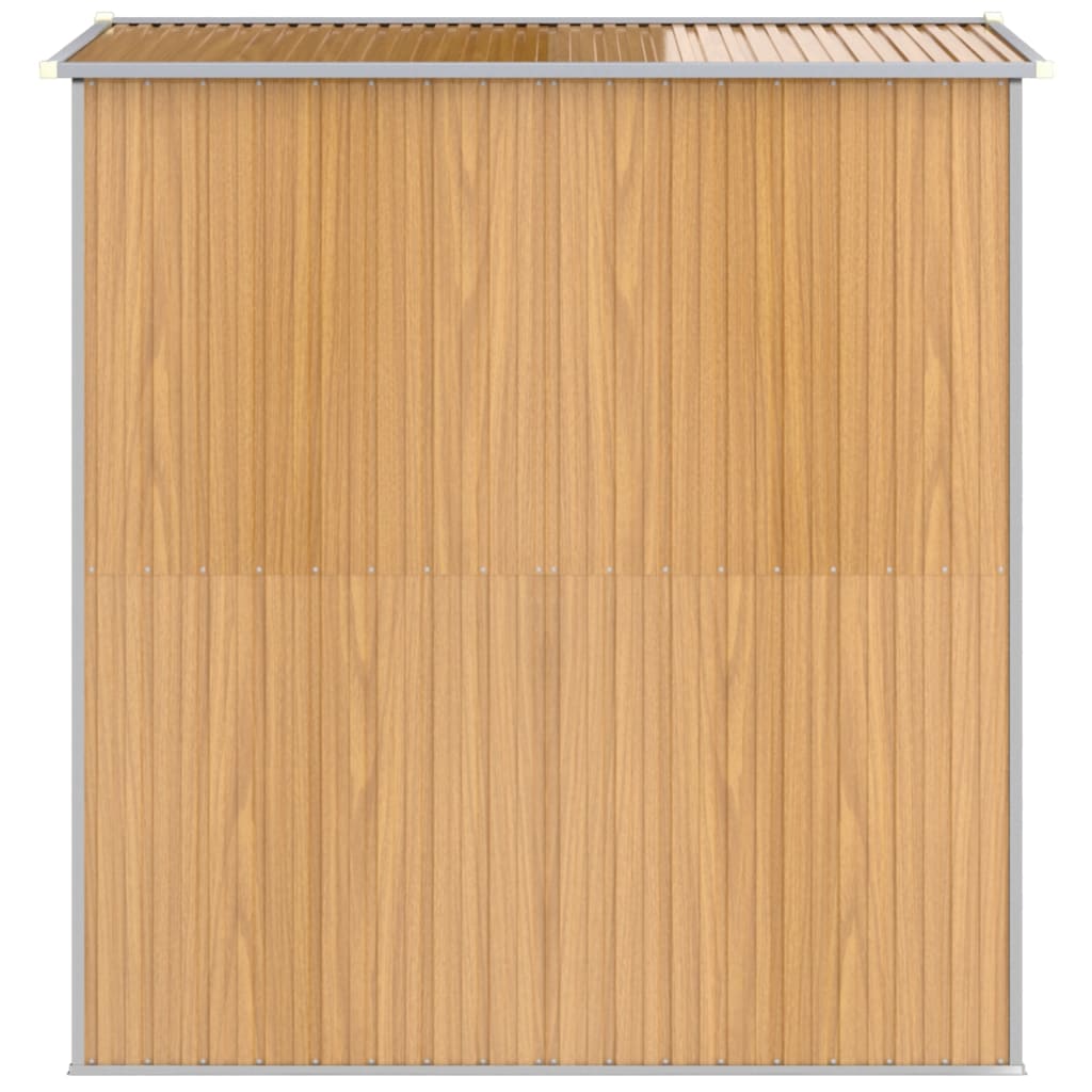 Garden Shed Light Brown 192x191x223 cm Galvanised Steel 3147471