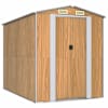 vidaXL aiakuur, helepruun, 192x274x223 cm, tsingitud teras