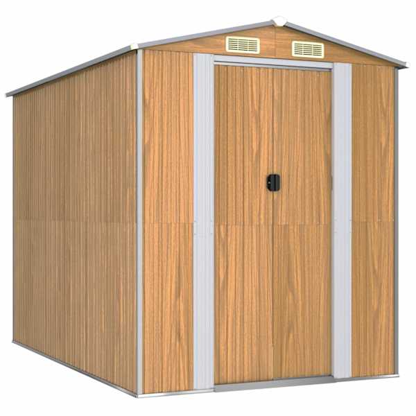 vidaXL aiakuur, helepruun, 192x274x223 cm, tsingitud teras