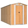 vidaXL aiakuur, helepruun, 192x440x223 cm, tsingitud teras