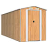 vidaXL aiakuur, helepruun, 192x523x223 cm, tsingitud teras