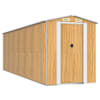 vidaXL aiakuur, helepruun, 192x606x223 cm, tsingitud teras