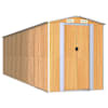 vidaXL aiakuur, helepruun, 192x689x223 cm, tsingitud teras