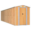 vidaXL aiakuur, helepruun, 192x772x223 cm, tsingitud teras