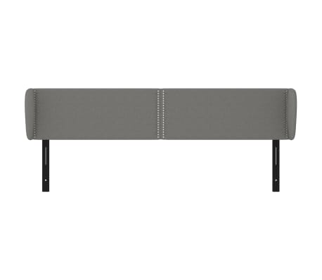 vidaXL Headboard with Ears Dark Gray 79.9"x9.1"x30.7"/34.6" Fabric