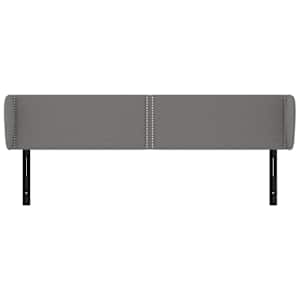 vidaXL Headboard with Ears Dark Gray 79.9"x9.1"x30.7"/34.6" Fabric